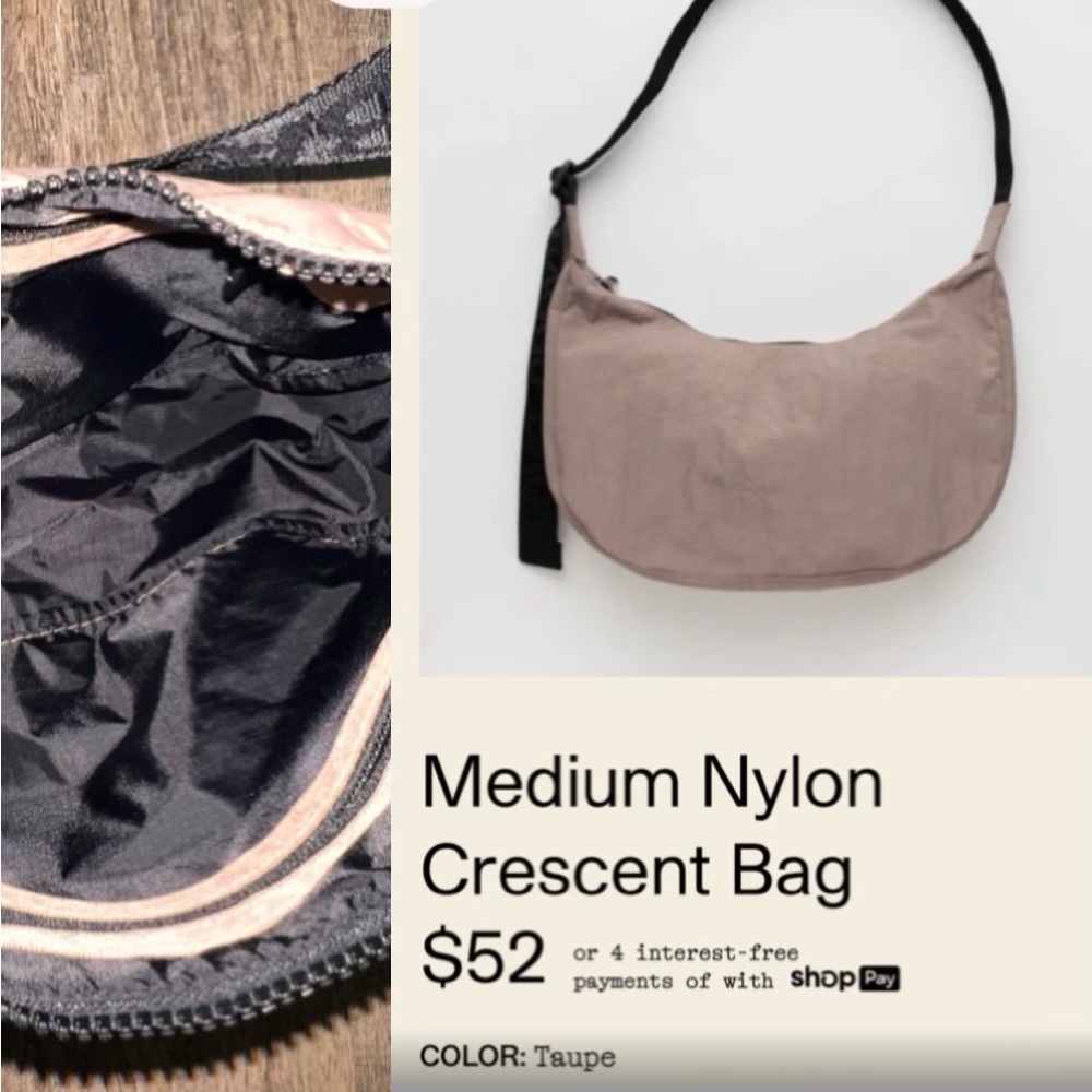 Baggu medium nylon crescent crossbody bag